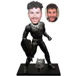Custom Black Panther Bobblehead Action Dolls, Personalized Black Panther Bobblehead Maker - Abobblehead.com