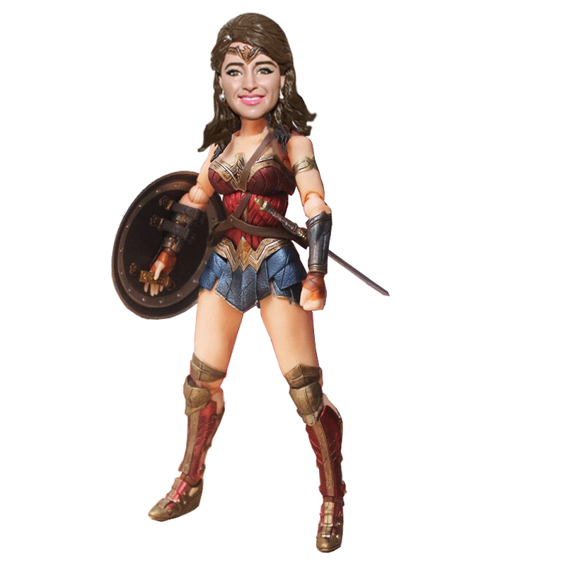 Custom Wonder Woman Bobblehead From Photo Action Dolls, Custom Action Figure Wonder Woman - Abobblehead.com