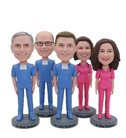 Custom Bobbleheads Surgeon, Nurse, Pharmacist, Attending Doctor, Family Doctor, Dentist Template - Abobblehead.com