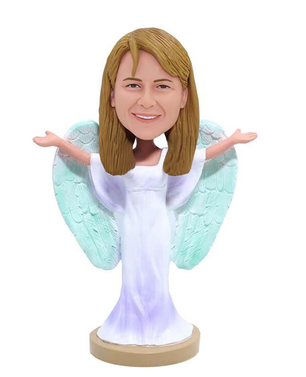 Make A Angel Wings Bobble Head of Yourself, Custom Angel Bobblehead - Abobblehead.com