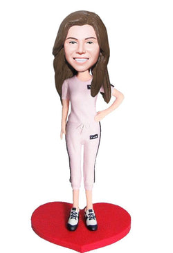 Custom Bobbleheads Casual Female, Create A Personalized Bobblehead - Abobblehead.com