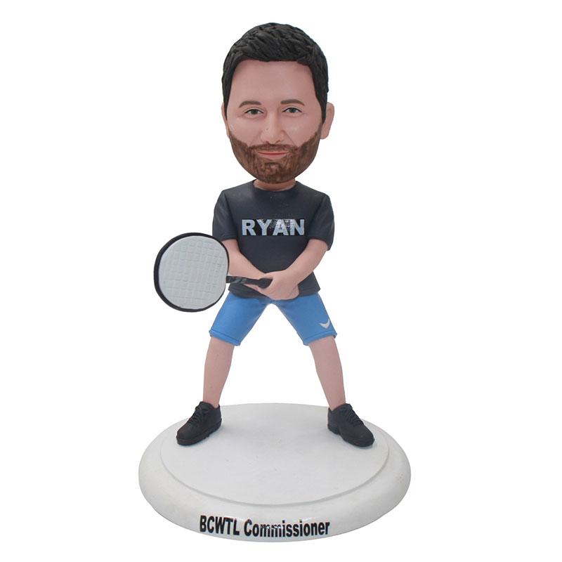 Personalized Badminton Bobbleheads, Custom Tennis Bobblehead Best Gifts for Tennis Lovers - Abobblehead.com