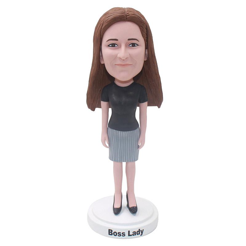 Custom Bobbleheads Gril Unique Gifts, Personal Bobble Head That Looks Like You - Abobblehead.com