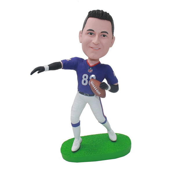 Custom Football Player Bobbleheads That Look Like You, Young Football Goalkeeper Bobblehead - Abobblehead.com