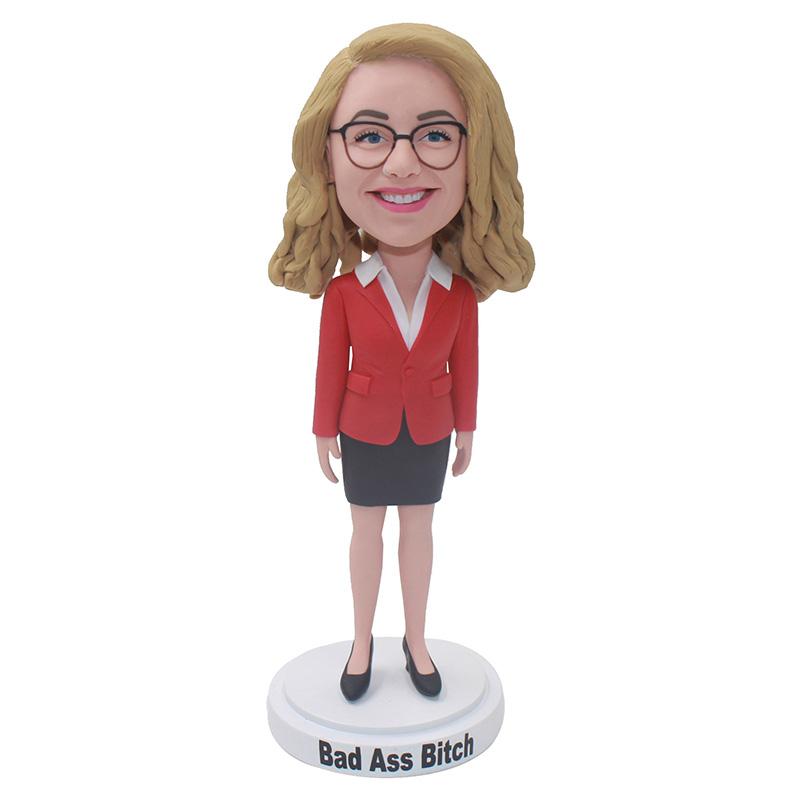Create Your Own Bobblehead That Look Like You, Custom White Collar Bobblehead Career Hero - Abobblehead.com