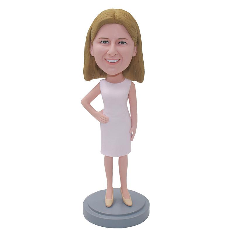 Make Your Own Bobblehead That Look Like You, Custom Bubble Head For Her - Abobblehead.com