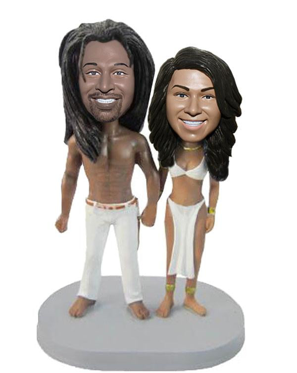 Custom Savage Couple Bobbleheads, Personalized Couples Bobblehead Gifts - Abobblehead.com