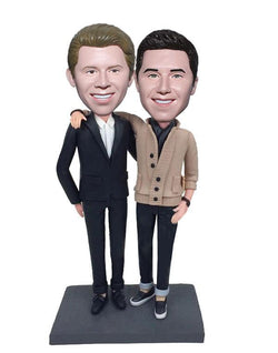 Custom Two Men Bobblehead Doll Made From Photo, Custom Bobblehead Brothers - Abobblehead.com