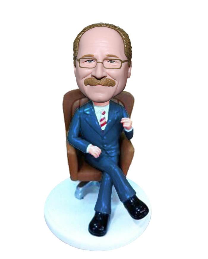 Custom Bobblehead For Boss Day Gifts for Men, Unique Birthday Gift For Boss Male - Abobblehead.com