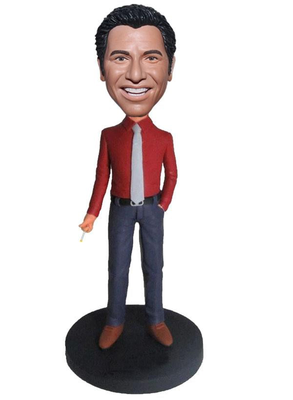 Personalized Business Suit Bobblehead For Boss, Colleague, Friend, Husband - Abobblehead.com