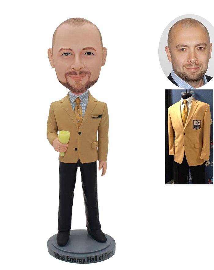 Custom Bobbleheads Gifts For Your Boss Male, Custom Boss Bobbleheads From Photo - Abobblehead.com