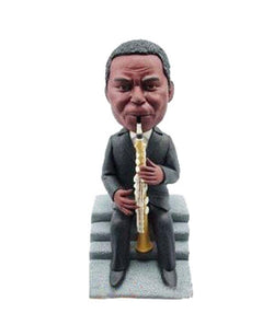 Custom Saxophone Bobblehead, Personalized Bobblehead Band Member Saxophone - Abobblehead.com