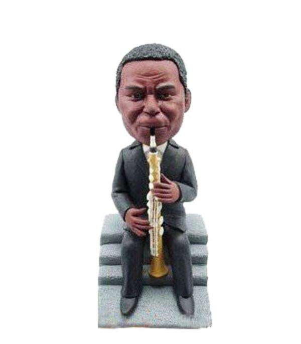 Custom Saxophone Bobblehead, Personalized Bobblehead Band Member Saxophone - Abobblehead.com