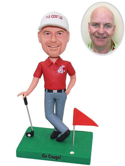 Custom Golfer Bobblehead, Personalized Golf Bobbleheads Gifts For Men - Abobblehead.com