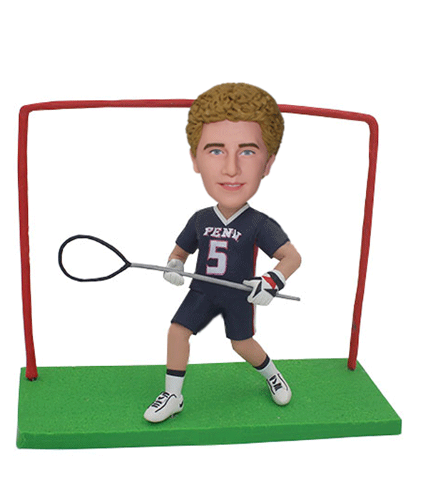 Custom Tennis Goalkeeper Bobbleheads, Customized Male Tennis Bobblehead - Abobblehead.com