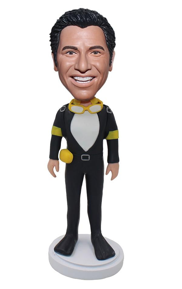 Custom Made Bobblehead Diving, Personalized Swimsuit Bobbleheads - Abobblehead.com
