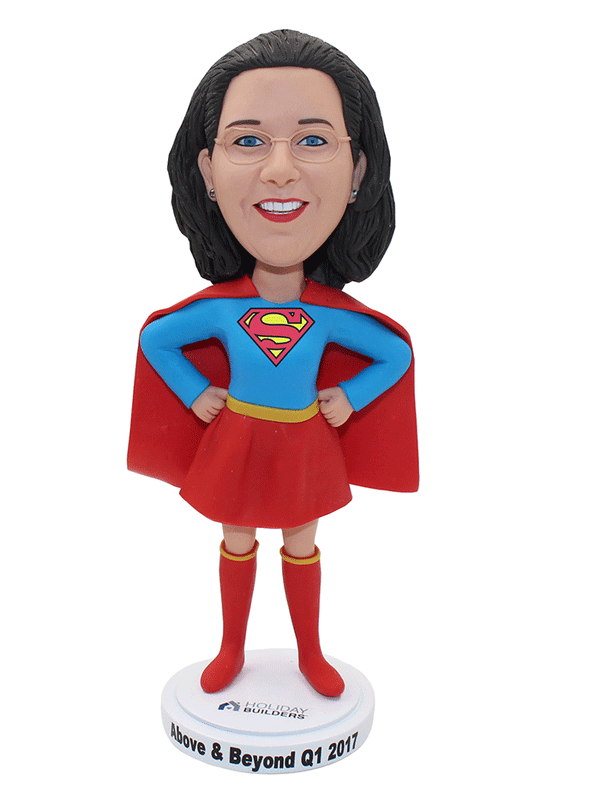 Custom Superwoman Bobblehead That Looks Like You From Your Photo - Abobblehead.com