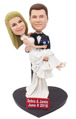 Personalized Bride And Groom Dolls Than Look Like You, Bride & Groom Bobbleheads - Abobblehead.com