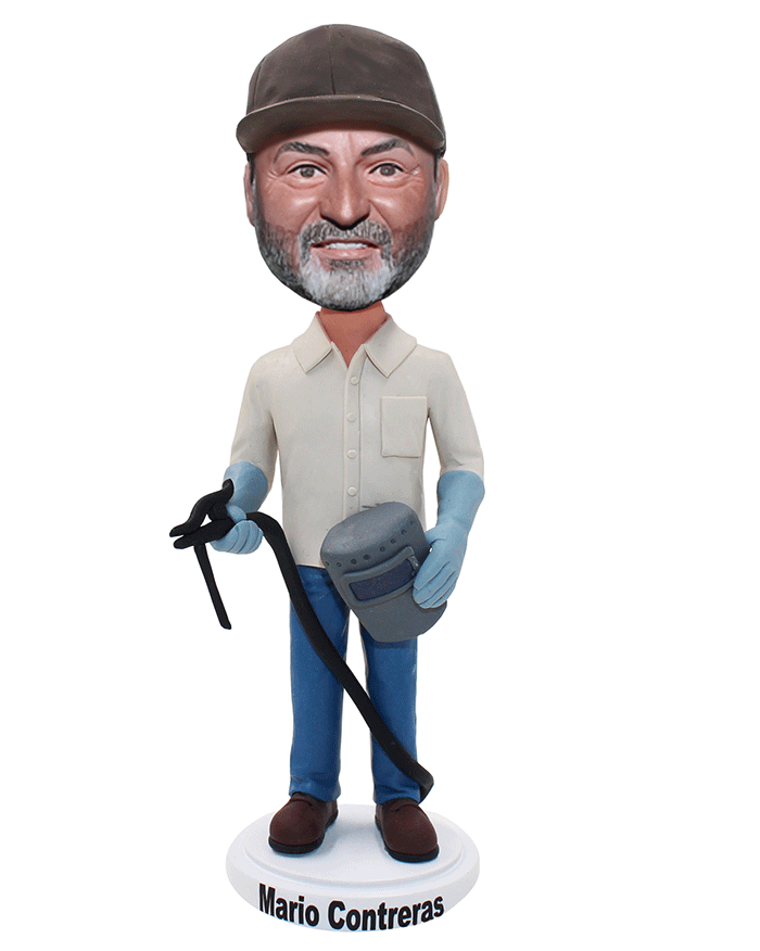 Custom Bobbleheads Solderer For Father, Personalized Solderer Figurine - Abobblehead.com